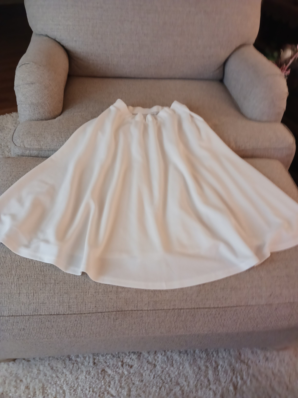 White Mark White Circle Skirt - Full Skater Silhouette